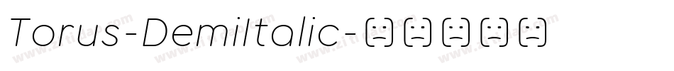 Torus-DemiItalic字体转换