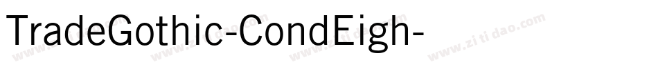 TradeGothic-CondEigh字体转换