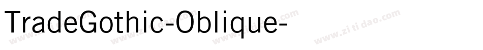 TradeGothic-Oblique字体转换