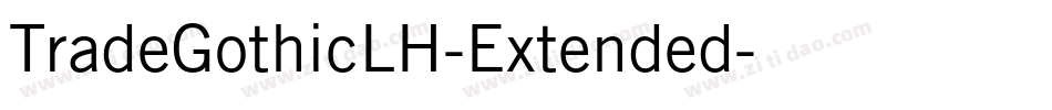 TradeGothicLH-Extended字体转换