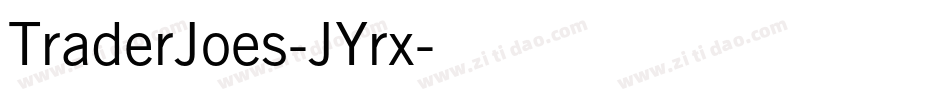 TraderJoes-JYrx字体转换