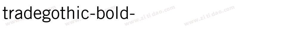 tradegothic-bold字体转换