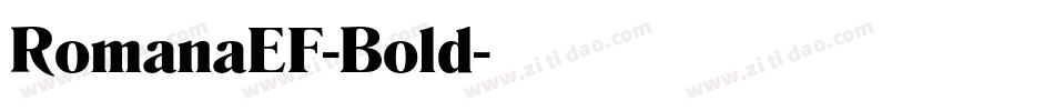 RomanaEF-Bold字体转换