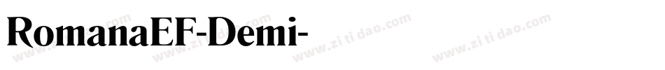 RomanaEF-Demi字体转换