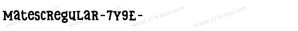 MateScRegular-7y9E字体转换