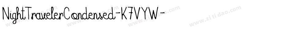 NightTravelerCondensed-K7VYW字体转换