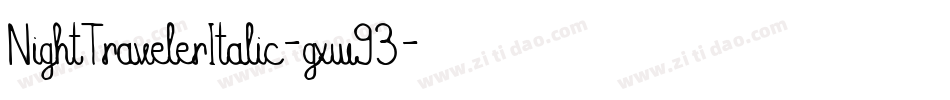 NightTravelerItalic-gxw93字体转换