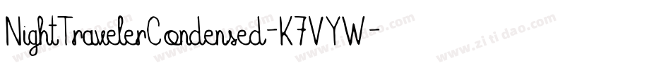 NightTravelerCondensed-K7VYW字体转换