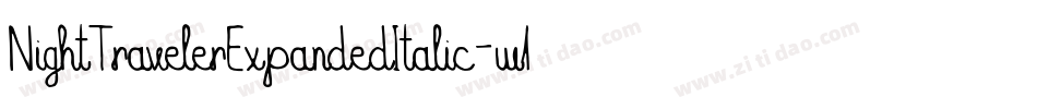 NightTravelerExpandedItalic-w1oM2字体转换
