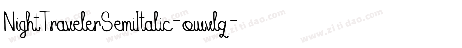 NightTravelerSemiItalic-owvlq字体转换