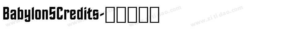Babylon5Credits字体转换
