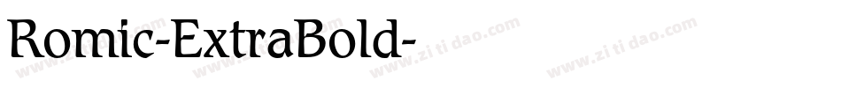 Romic-ExtraBold字体转换