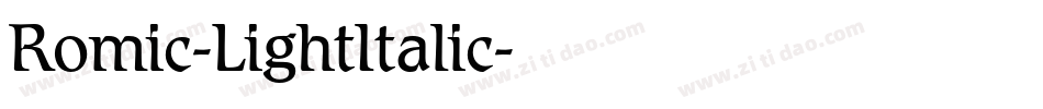 Romic-LightItalic字体转换