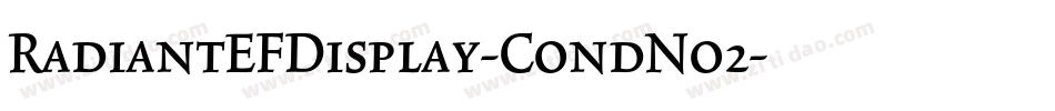 RadiantEFDisplay-CondNo2字体转换
