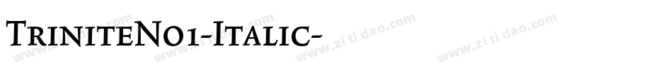 TriniteNo1-Italic字体转换
