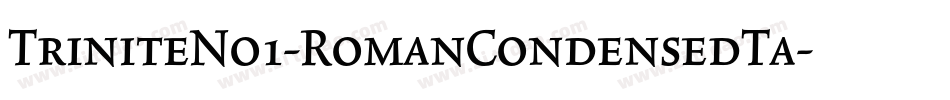 TriniteNo1-RomanCondensedTa字体转换