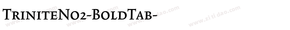 TriniteNo2-BoldTab字体转换