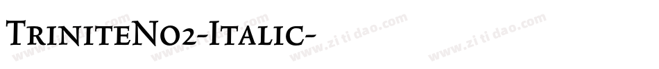 TriniteNo2-Italic字体转换