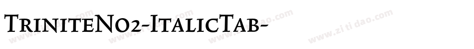 TriniteNo2-ItalicTab字体转换