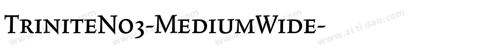 TriniteNo3-MediumWide字体转换
