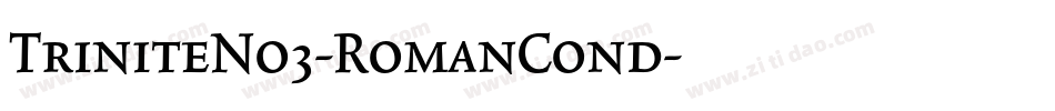TriniteNo3-RomanCond字体转换