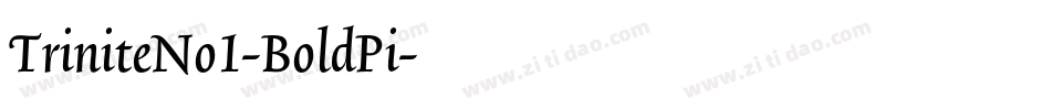 TriniteNo1-BoldPi字体转换
