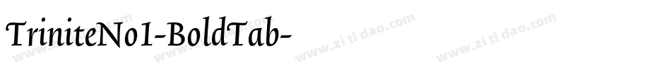 TriniteNo1-BoldTab字体转换