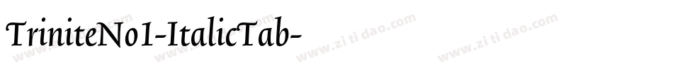 TriniteNo1-ItalicTab字体转换