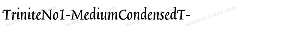 TriniteNo1-MediumCondensedT字体转换