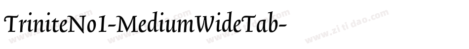 TriniteNo1-MediumWideTab字体转换