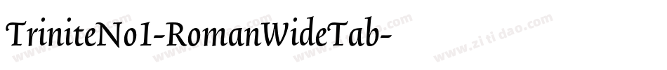 TriniteNo1-RomanWideTab字体转换