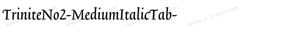 TriniteNo2-MediumItalicTab字体转换