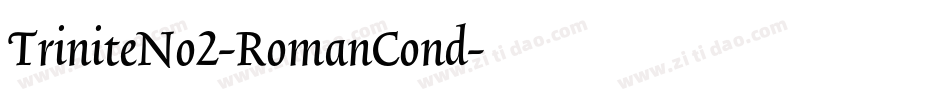 TriniteNo2-RomanCond字体转换