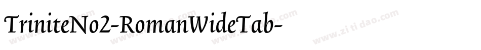 TriniteNo2-RomanWideTab字体转换