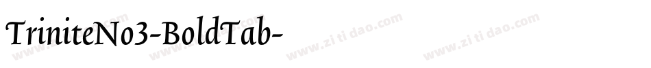 TriniteNo3-BoldTab字体转换