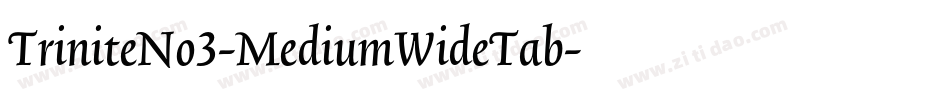 TriniteNo3-MediumWideTab字体转换