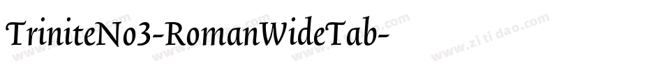 TriniteNo3-RomanWideTab字体转换