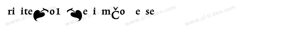 TriniteNo1-MediumCondensed字体转换