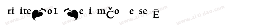 TriniteNo1-MediumCondensedE字体转换