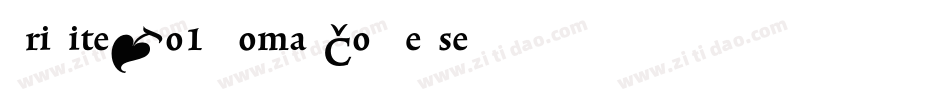 TriniteNo1-RomanCondensed字体转换