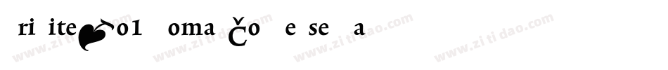 TriniteNo1-RomanCondensedTa字体转换
