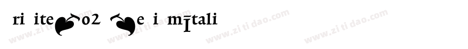 TriniteNo2-MediumItalic字体转换