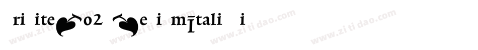 TriniteNo2-MediumItalicPi字体转换