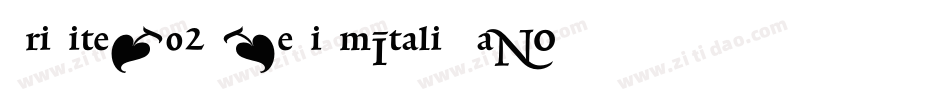 TriniteNo2-MediumItalicTab字体转换