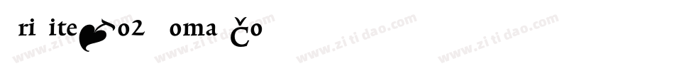 TriniteNo2-RomanCond字体转换