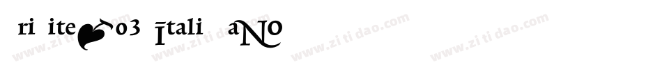 TriniteNo3-ItalicTab字体转换