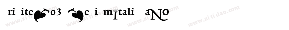 TriniteNo3-MediumItalicTab字体转换
