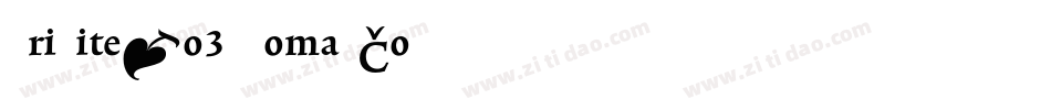 TriniteNo3-RomanCond字体转换