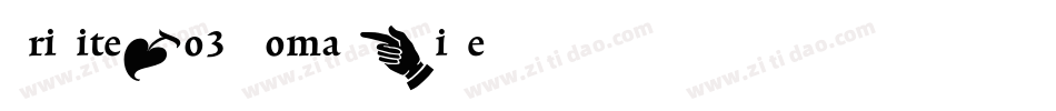 TriniteNo3-RomanWide字体转换