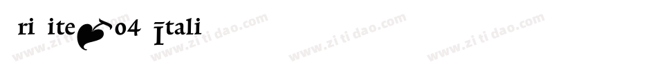 TriniteNo4-Italic字体转换